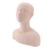 Голова манекена с плечами Мягкая ПВХ голова манекена Модель плеч Реалистичный дисплей Голова манекена Бюст для макияжа Массажа Акупунктуры
