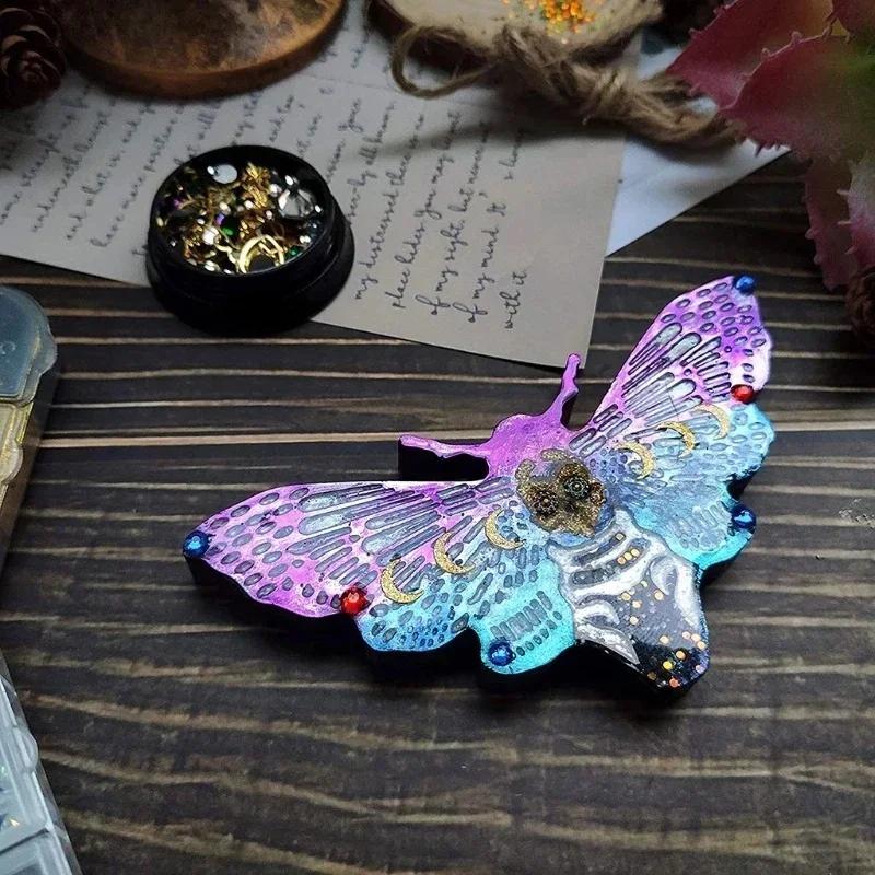 New Moth Keychain Epoxy Resin Mold Necklace Pendant Silicone Mould DIY Crafts Jewelry Casting Tool Drop Shipping