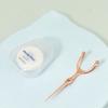 Reusable Stainless Steel Toothpick Set Handle Flossing Holder Simple 50M Tooth Flossing  Household
