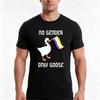 No Gender Only Goose Nonbinary Pride Flag Lgbtq Tshirt Summer Casual Cotton Tee Oversized Streetwear Tops Unisex Unisex Unisex
