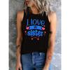 Летняя уличная мода женская майка без рукавов с принтом букв Good Sister женская футболка без рукавов повседневная городская повседневная женская майка