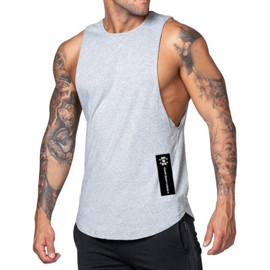 Мужской повседневный жилет с круглым вырезом без рукавов, украшенный буквами, топы на бретелях, однотонные топы для фитнеса с