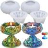 DIY Crystal Epoxy Resin Mold Lotus Candle Holder Mirror Silicone Mold