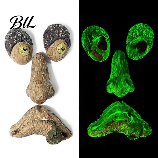 Outdoor Garden Wall Decor Glow?in?the?Dark Tree Face Decor, Funny Old Man Bark Huggers for Adults Resin Ornament, Halloween Easter Hugger