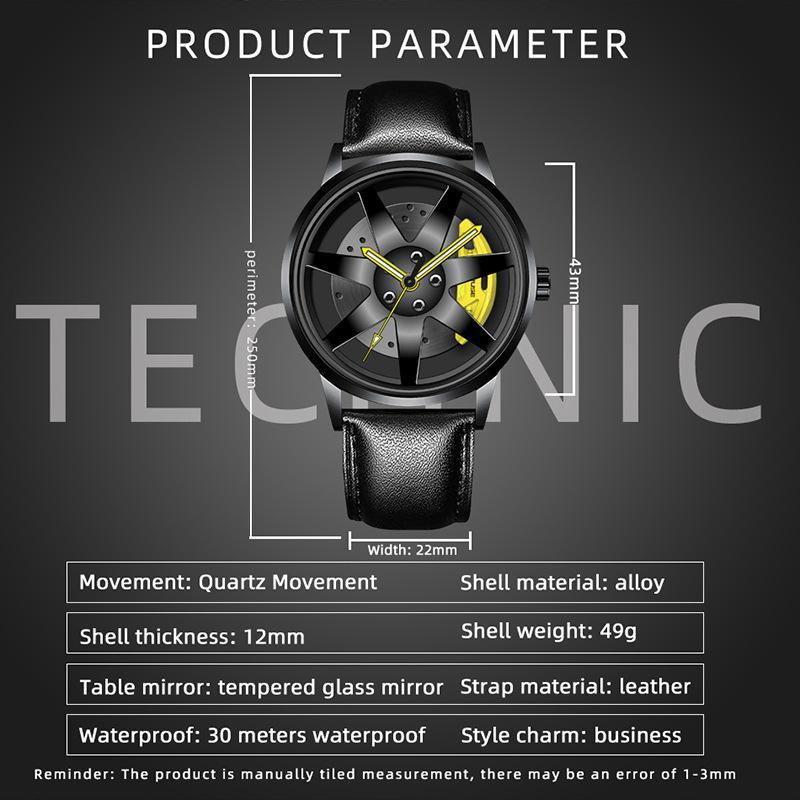 Hollow Watch Повседневные мужские часы Деловые часы Спортивные часы Кварцевые часы Кожаные часы