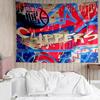 Los Angeles Clippers logo Tapestry for Bedroom Aesthetic Classroom Tapestries Wall Hanging for Living Room Dorm Office,Ideal Creative Gift