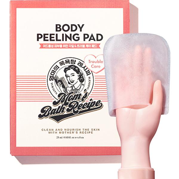 [Продано 4,5 миллиона единиц] 25 мл, 1 коробка, 6 шт., отшелушивающих подушечек для тела Mom's Bathroom Recipe, корейский уход за телом
