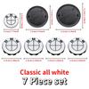 BVYD9 7Pcs ABS Car Front Grille Trunk Logo All white For BMW G30 G31 G38 G11 G12 G20 G28 F10 F48 F21 F22 Wheel Rim Decoration Cover