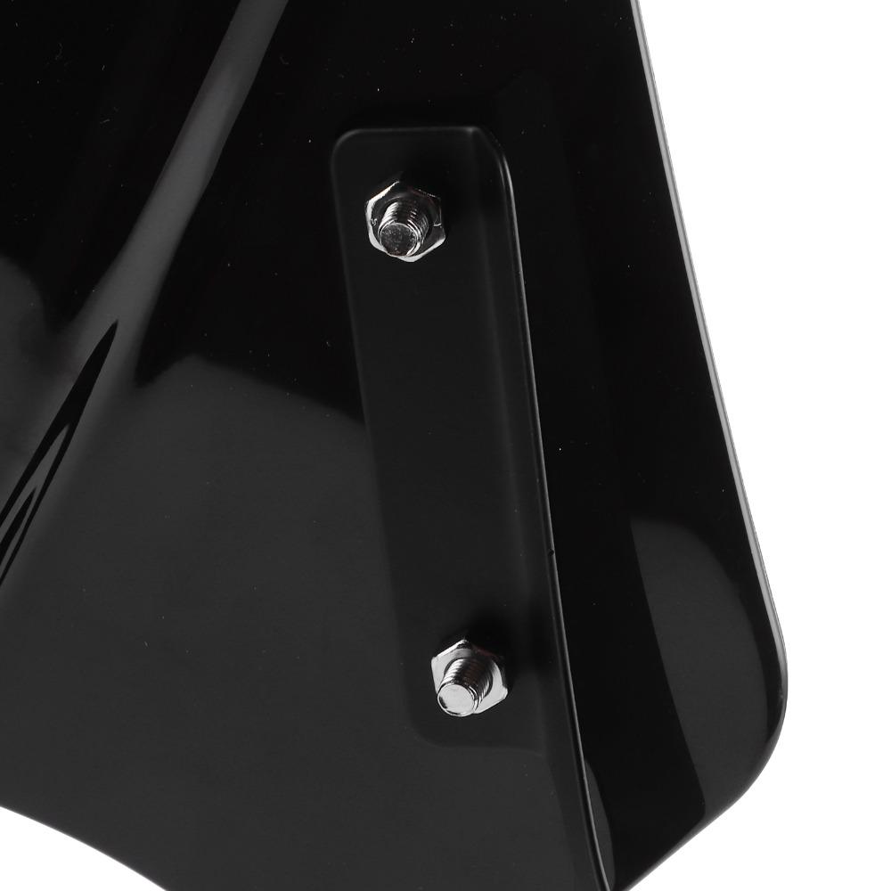 Black Motorcycle Wind Deflector 5-7 Inch Fitment Universal Wind Deflector  Headlight Cover