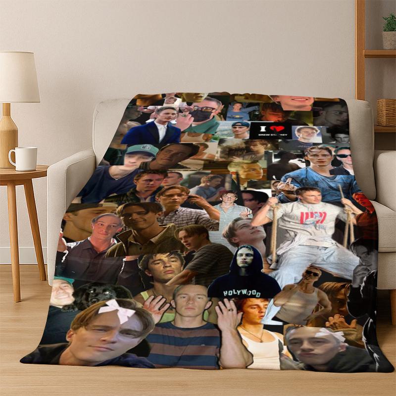 Drew Starkey Rafe Cameron Flannel Blanket Soft Warm Blanket Throw Blanket for Bedroom Living Room Bed Travel Picnic Gift kid