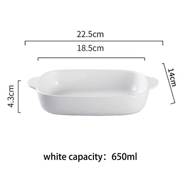 Ceramic Baking Disher Rectangular Bakeware Pan  Dish For Cooking Meat Kitchen Utensils Fruit Snacks Plate Cake