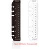 2pcs Black/Clear Plastic Page Marker Pouch Pagefinder Measuring Today Ruler for A5/A6 Size 6-Hole Binder Notebook