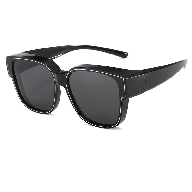 Frame Drawing Large Stylish Line Set Of Glasses Mirror Dualpurpose Uv Protection Polarized Sun Glasses