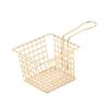 Silver Rose Gold Gold Fryer Basket Square Shape Frying Strainer French Fry Holder  Cooking Frying