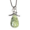 Necklace Prehnite Marlene Gemstone Handmade Silver Jewelry 1.75"