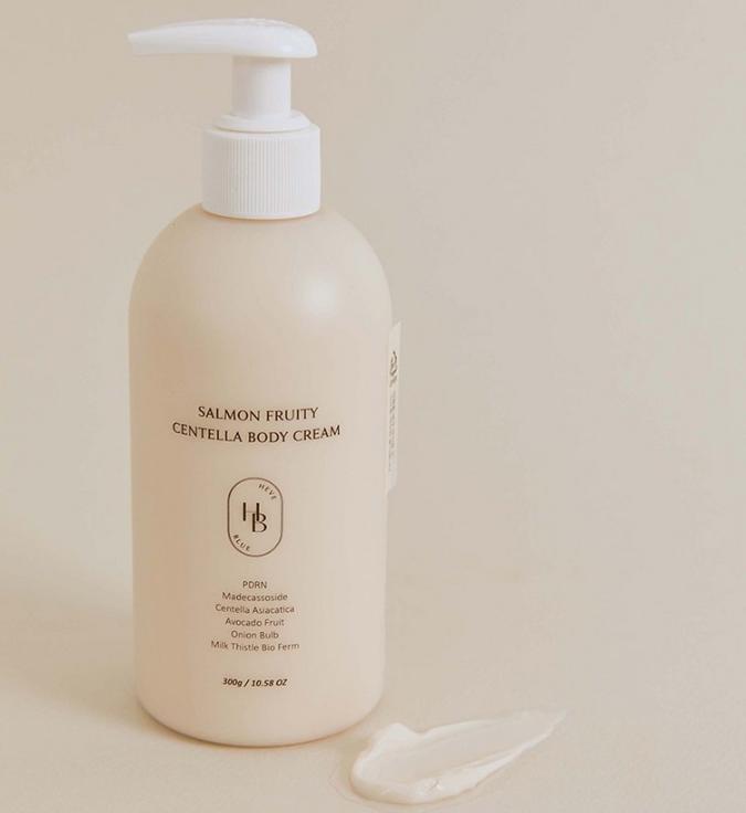 HEVE BLUE Крем для тела Salmon Fruity Centella 300 мл