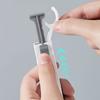Dental Floss Picks Dispenser Automatic Sliding Button Flosser Storage Box Container Case Portable Travel Pocket Size Floss Pick Holder