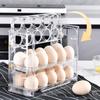 Refrigerator Egg Holder Space Saving Kitchen Egg Organizer Reversible Installation Plastic Egg Stora