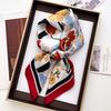 New Fashion 70X70cm Women's Scarf Silk Floral Print Scarf Square Shawl Decorative Headband Neck Luxury Design Bandana