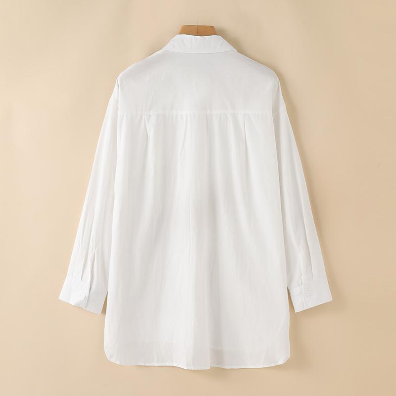 ZANZEA Vintage Women Lapel Neck Button Front Tunic Shirts Loose Casual Long Sleeve Irregular Blouse Tops