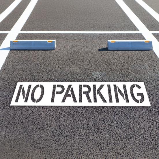 Силиконовый трафарет 'Стоянка запрещена' Высота букв 12 дюймов Трафарет для дорожного знака для парковки Многоразовый