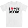 I Love My Mom T Shirt Apparel for Men Women Vintage Gift for Mother Tee Shirt Short Sleeve Clothes Unique