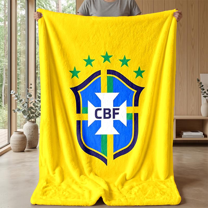 Brazil national football team Theme blanket Soft Flannel Fleece Blanket Warm Lightweight Throw Blanket for Home Sofa Bed