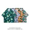 Tide Brand Retro Printed Shirt Men's Short-sleeved Couple 2022 Summer Loose Hawaiian Fashion Shirt Cardigan