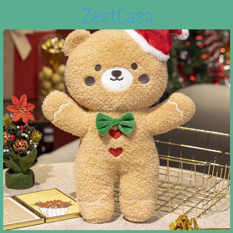 Plush Christmas Bear Toy Doll With Pp Cotton Filling For Festive Use Holiday