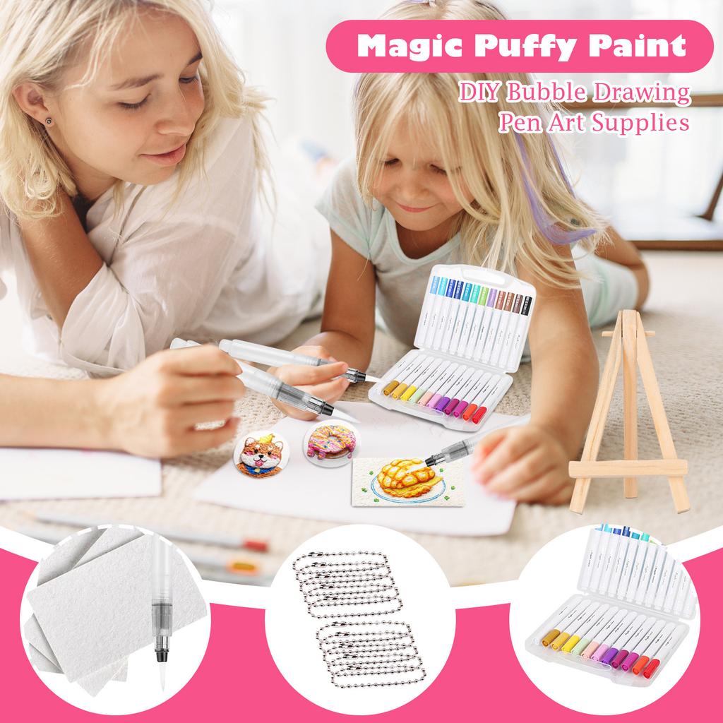 Краска, Губка для 3D-рисования на холсте, Набор для рисования текстур с рисунком попкорна, Кисть для рисования пузырьками своими руками, Художественные принадлежности 5 мл