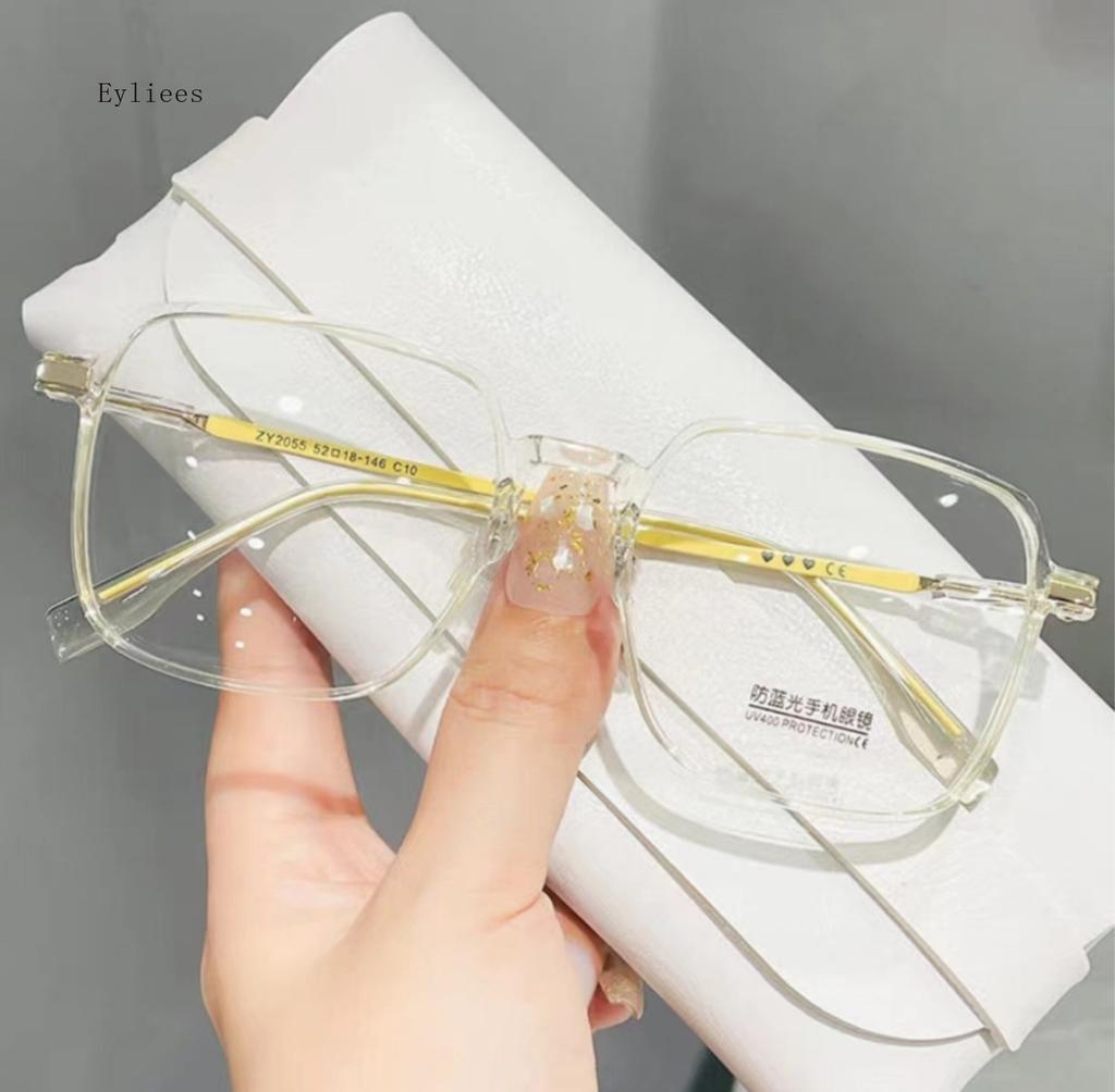 Women'S Large Frame Anti-Blue Light Myopia Glasses New Style Near Sighted Short-Sighted Diopter 0 To -4.0 Eyeglasses