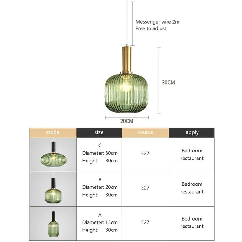 Винтажный витражный подвесной светильник, скандинавская креативная люстра, обеденный стол со светодиодами для гостиной, прикроватная лампа, украшение дома