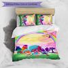troils cartoon Printed 3PCS Bedding Set Soft Breathable Duvet Cover Pillowcases Set Washable Bedroom Decor Home Gift
