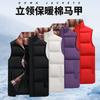 New Autumn and Winter Warm Thickened Vest Sleeveless Vest Thickened Black Stand-up Neck Cotton Clothes Vest Men