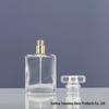 Transparent Glass Perfume Bottles - Square Spray and Screw Cap Design for Travel