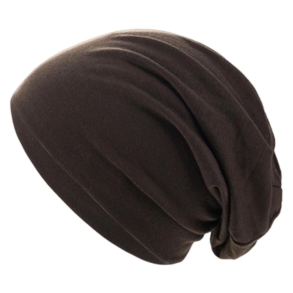Однотонная двухслойная мешковатая шапка - Дышащая вязка для активного отдыха, езды на велосипеде, бега и использования после родов