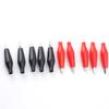 10pcs Test Alligator Clip 28MM Black Red Cover Crocodile Testing Electrical for Meter Probe Clamp DIY Plastic Metal