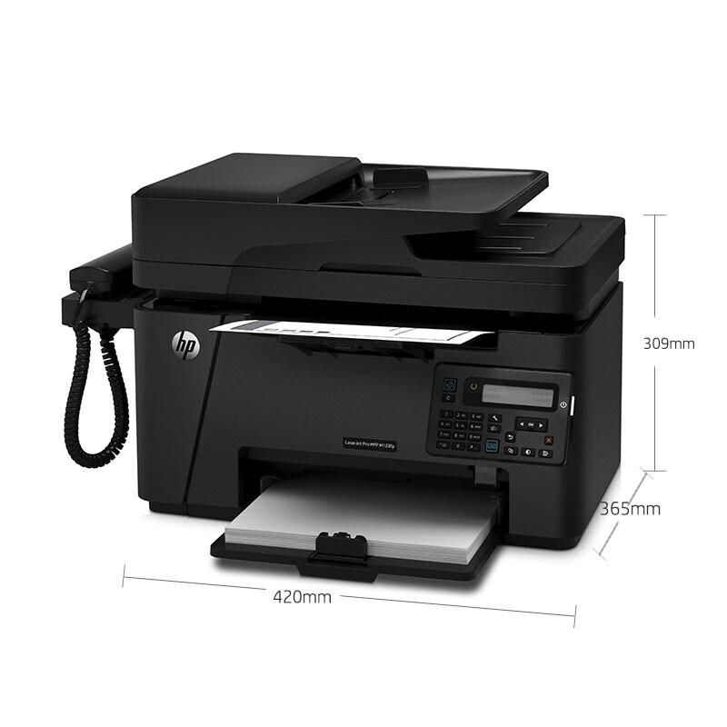HP LaserJet Pro M128FP MFP Black & White Laser Printer with Fax Handset CN plug (adapter included)