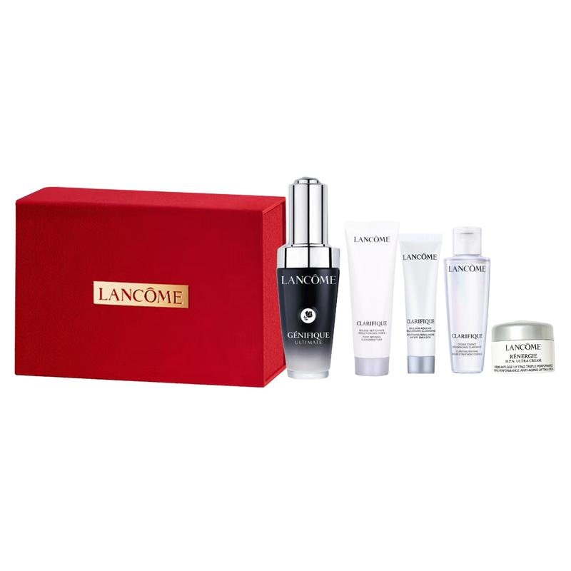 LANCÔME Набор для ухода за кожей «Маленькая черная бутылочка» — набор «Все звезды», подарочная коробка «Счастливый бархат», увлажняющий, восстанавливающий и питающий, набор из пяти предметов, подарок