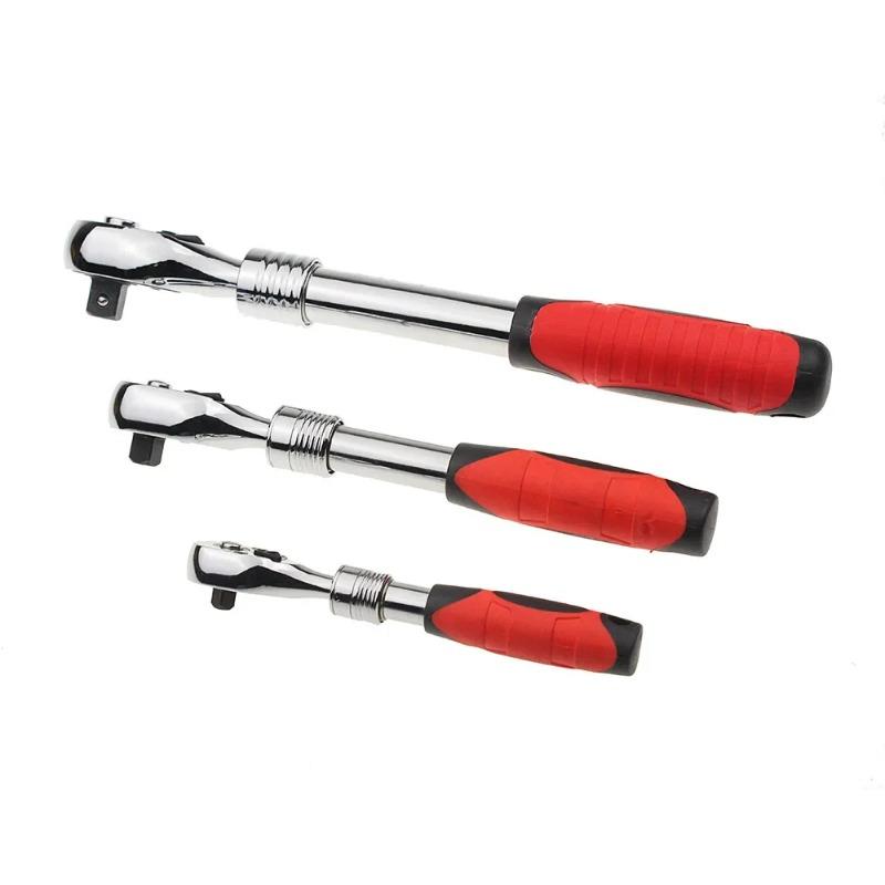 72 Teeth High Torque Crv Ratchet Torque Wrench 1/2“ 3/8” 1/4” Allen Wrench Length Extension Socket Wrench Auto Repair Tools