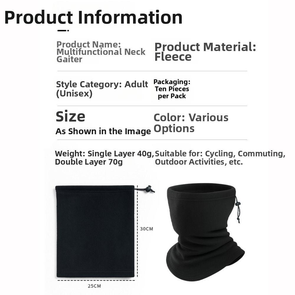 Windproof Winter Warm Fleece Neck Scarves Multicolors Motorcycle Half Face Mask Scarf
