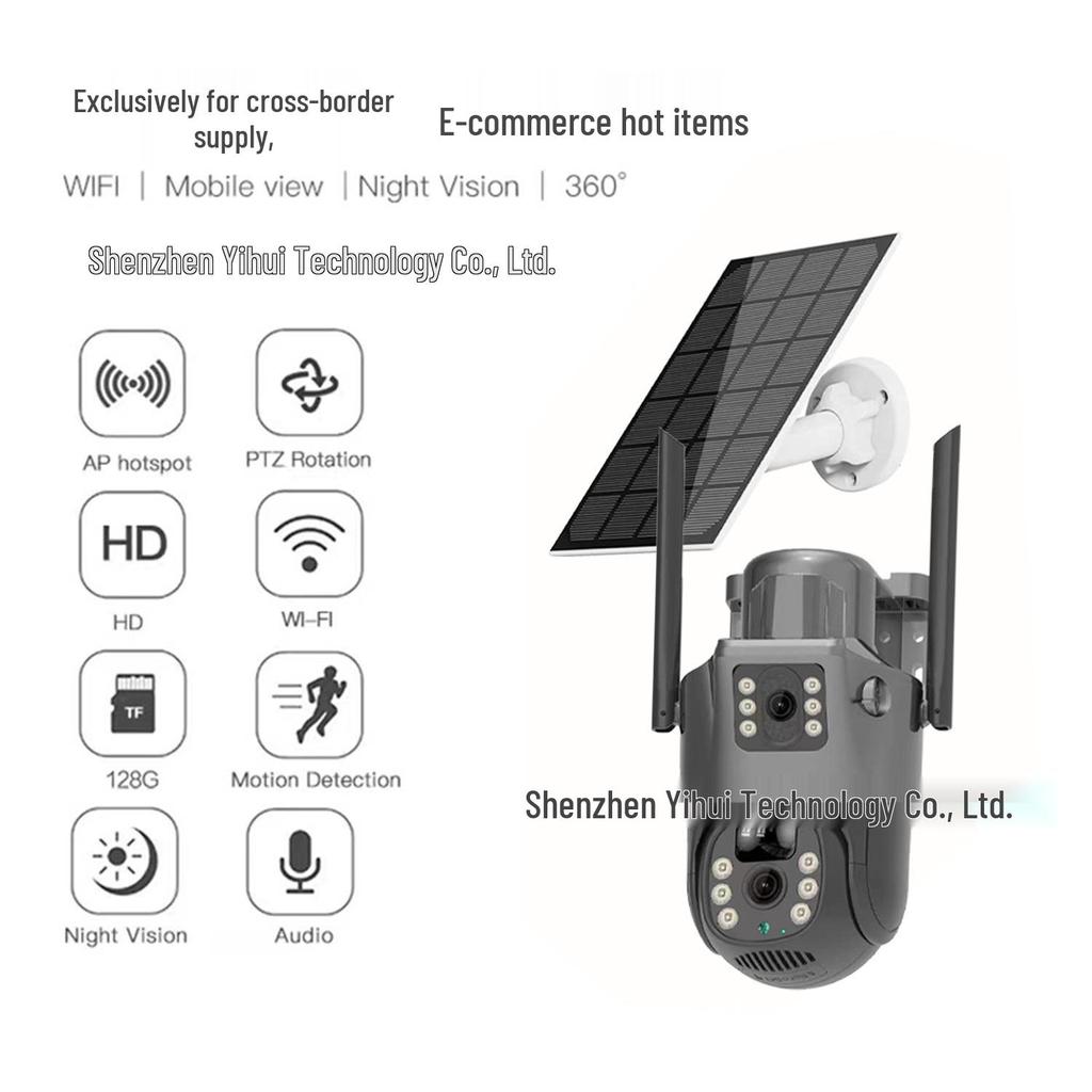V380 Tri-Lens Ultra HD 4G WiFi Outdoor Waterproof Surveillance Camera