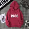 1986 Personality Street City Letter Print Tracksuit Women Novelty Fashion Hoodies Loose Fleece Hoody Casual Comfortable Clothes