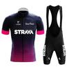 STRAVA Cycling Jersey Set Men Women Quick Dry Breathable Road Bike Riding Outfit
