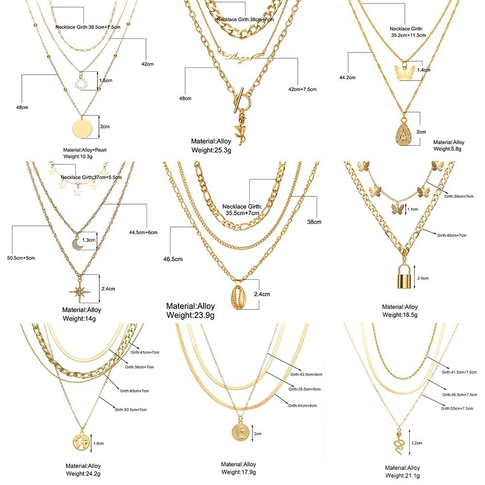 iF ME Модное многослойное золотое ожерелье, кулон с замком и бабочкой, змеей, цепочка, колье, женские ювелирные аксессуары