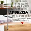 You Deserve Acrylic Table Sign with Wooden Base Emotional Support Inspirational Tabletop Sign Home Office Desktop Decoration Ornament