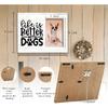 SRADMO Dog Picture Frame, Gift for Dog Mom Dad Lovers, Life Is Better With Dogs 10x8 Inch Wooden Tabletop Photo Frame