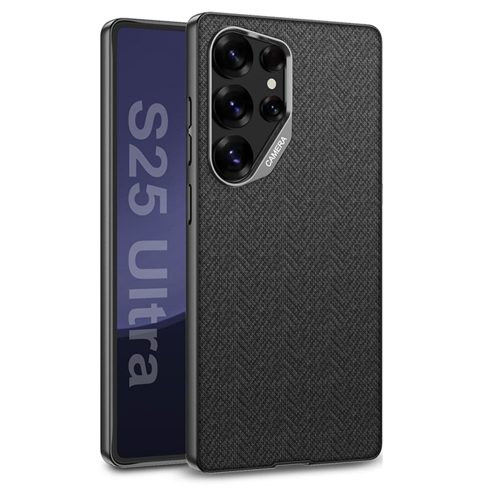 For Samsung Galaxy S25 Ultra Case Skin Touch PC+TPU+Cloth Phone Back Cover