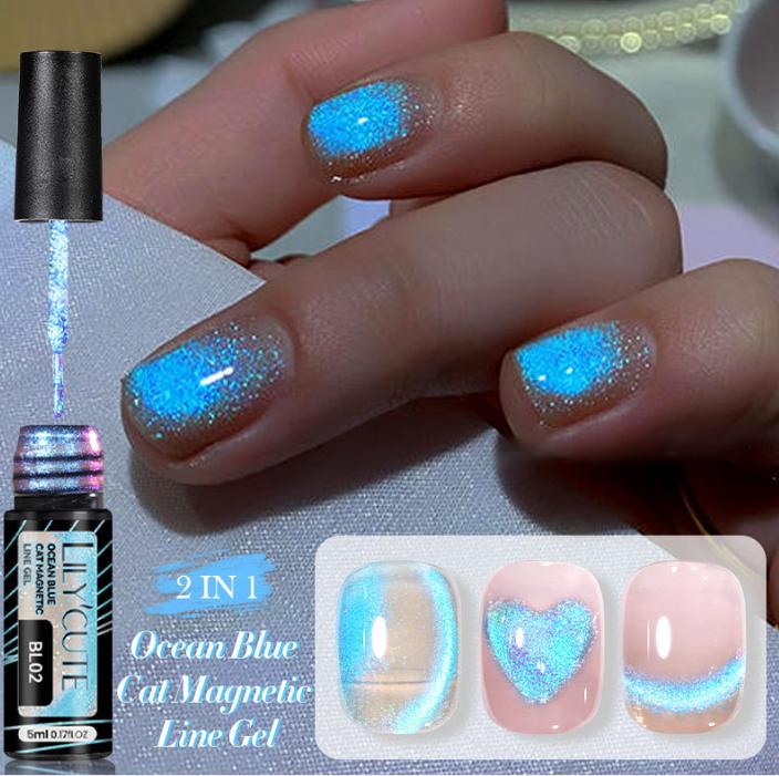 5 мл искрящийся кошачий глаз гель для ногтей искусство блестки блестящий эффект УФ гель-лак мерцающая пыль DIY декор ногтей