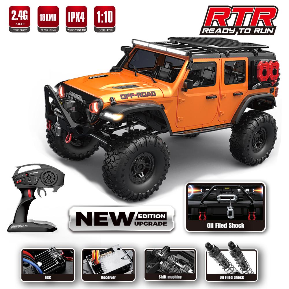 Машинка RC 1/10 HB R1011 RTR Машина на радиоуправлении 2.4G Полностью пропорциональная Скалолаз Светодиодная подсветка 4WD Внедорожный Грузовик для лазания Игрушки